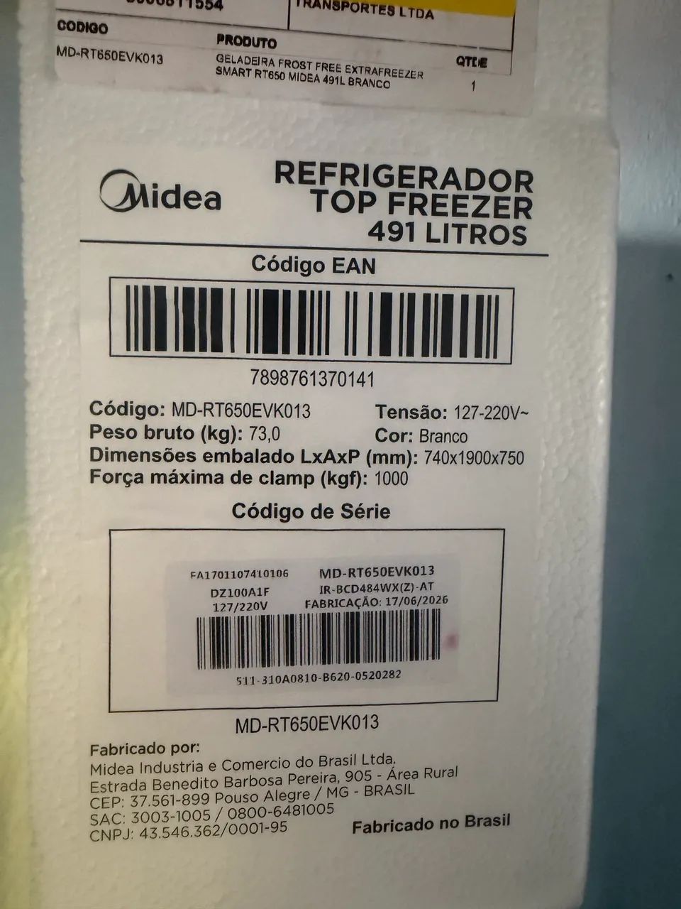 Geladeira INVERTER 491 litros MIDEA NOVA LACRADA - Foto 2