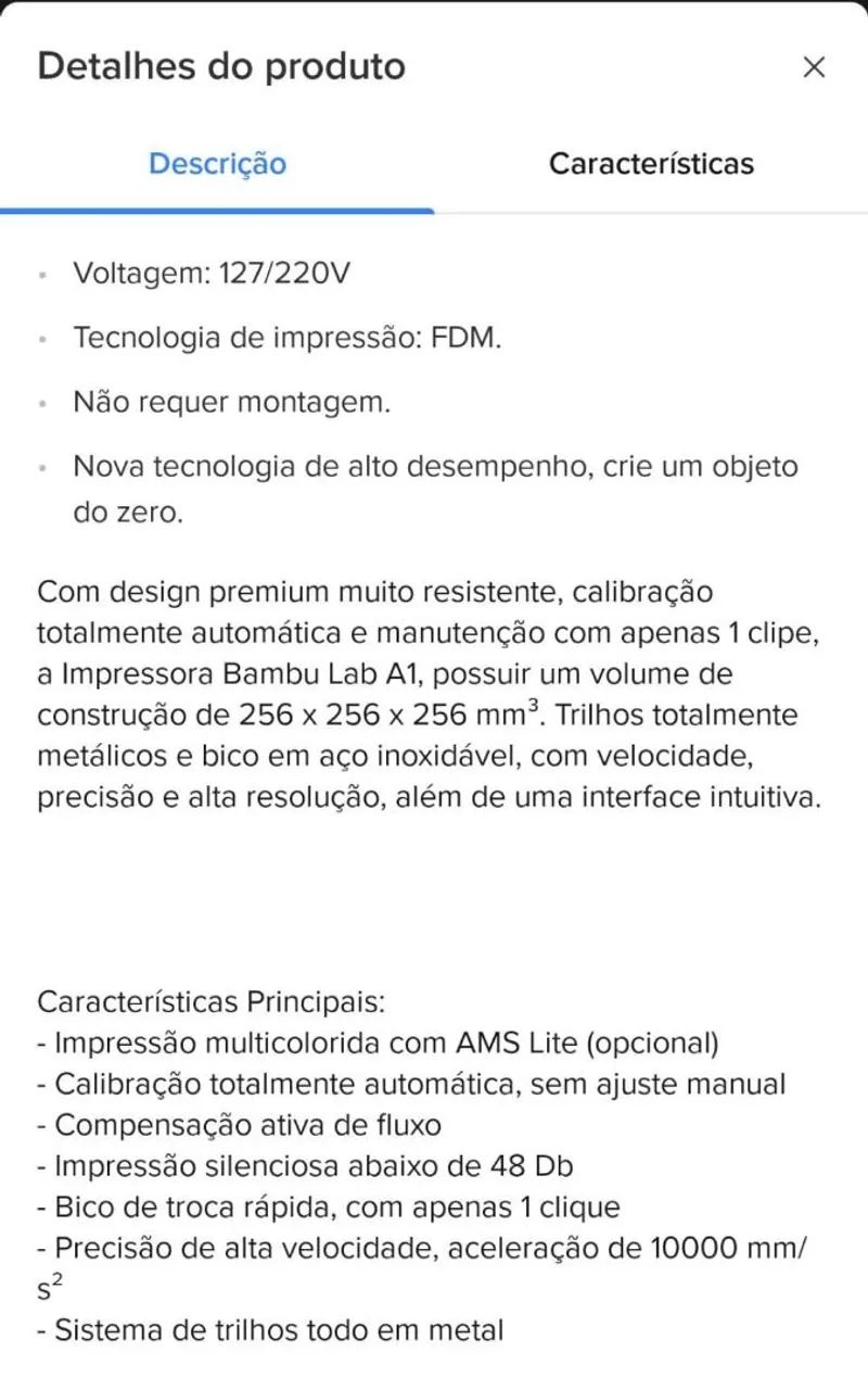 Impressora bambu A1 - Foto 3