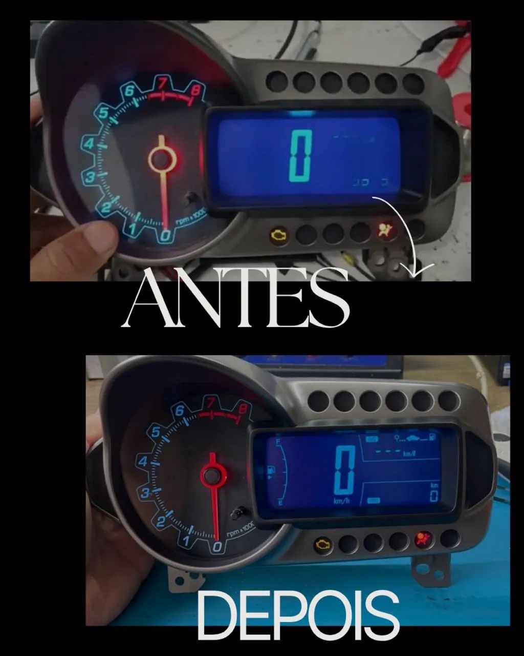 Conserto de painel de instrumento e módulo de injeção eletrônica 