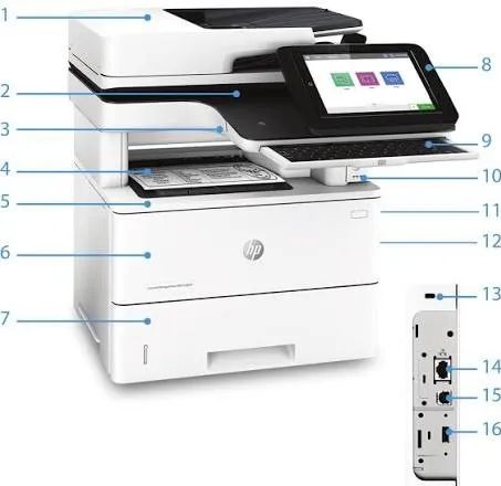 Multifuncional HP LaserJet Managed E52645, Laser, Mono, 110V - E52645DN