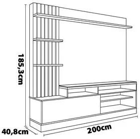 Home para TV Até 65 Polegadas 1 Porta com LED DIVIDIMOS EM ATÉ 10X SEM JUROS - Foto 5