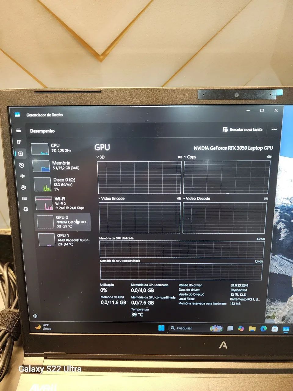 Notebook Gamer Avell Storm 350r ryzen7 RTX 3050 - Foto 5