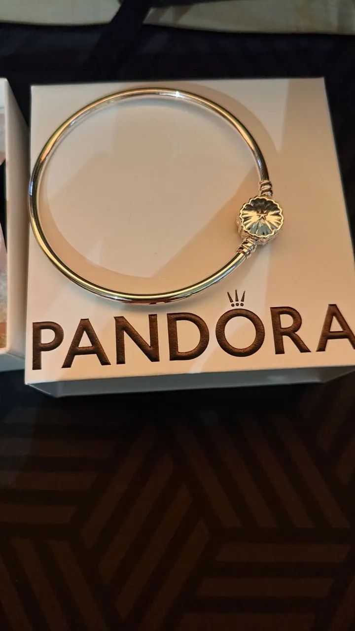 Pandora Original Bracelete Snowflake em Prata Esterlina - Foto 2