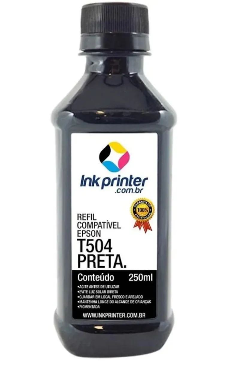 Ink printer tinta de impressora T504 Preta - Refil compatível com Epson