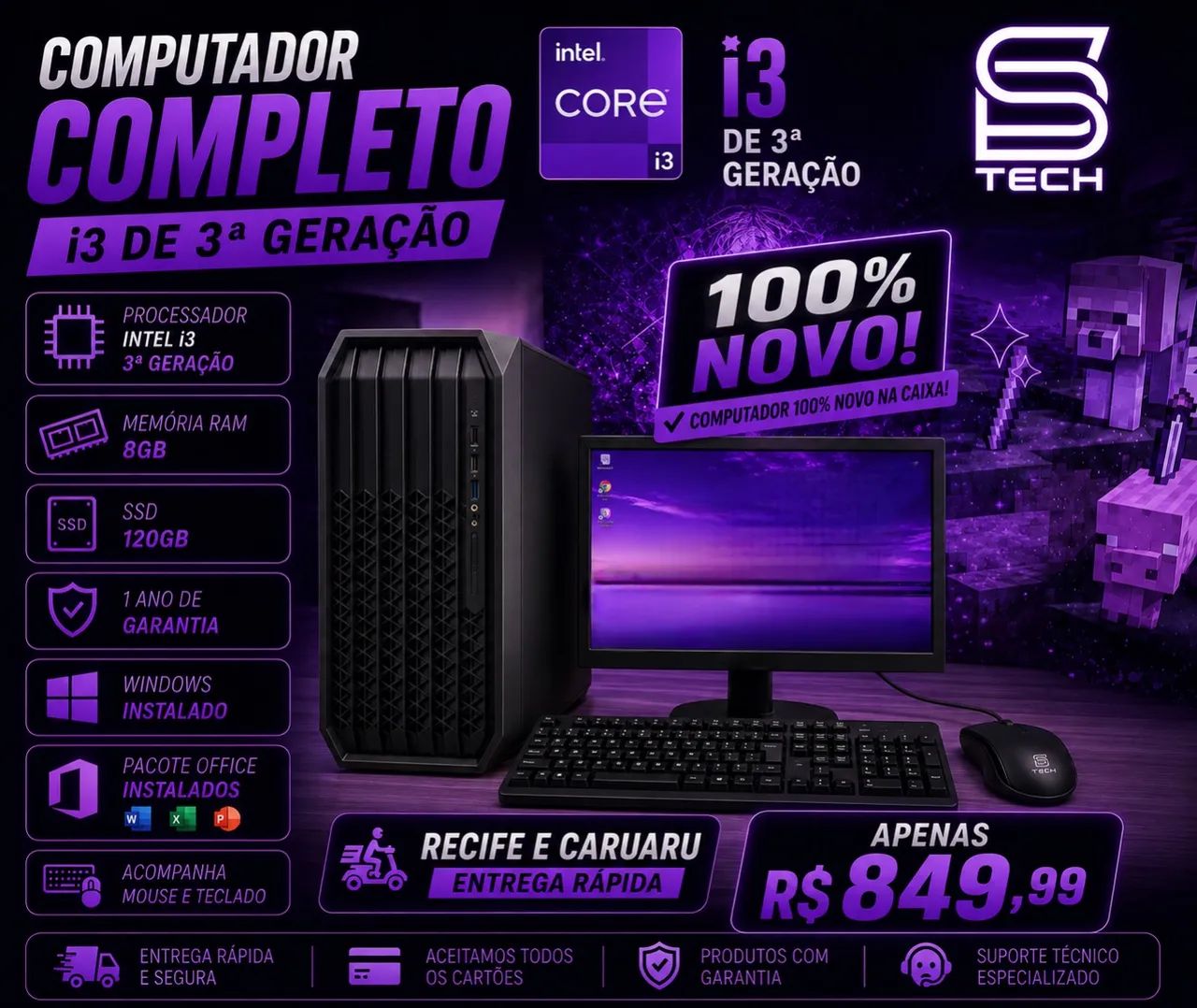 Computador completo NOVO I3 - Foto 3