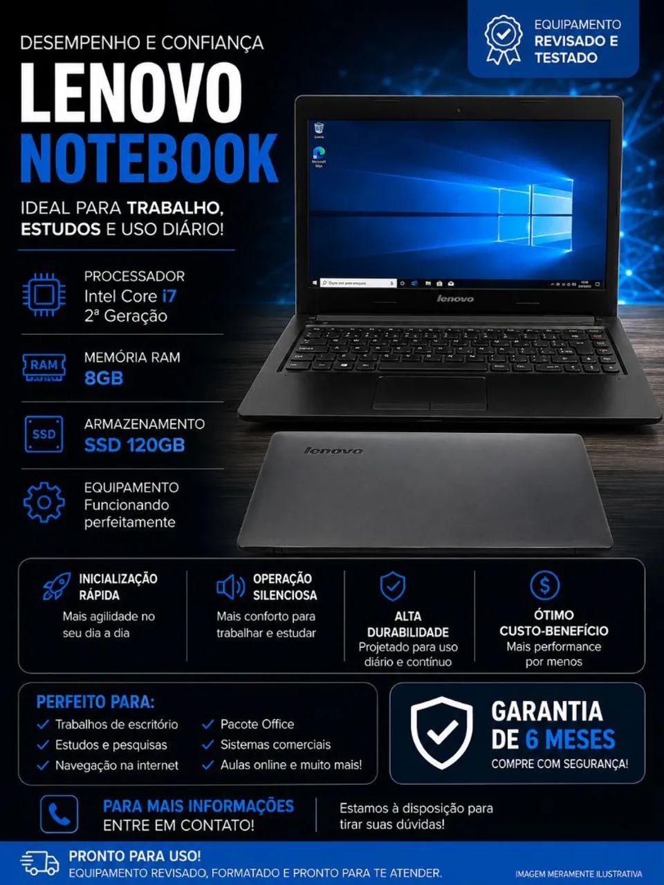 Notebook Lenovo i7 2 geração 