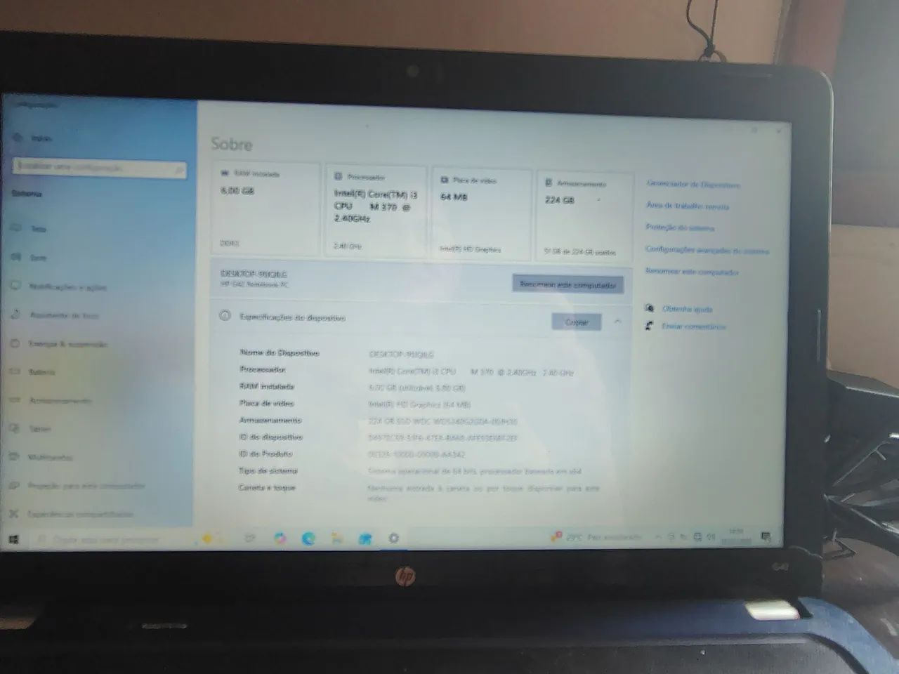 Notebook HP G42 com i3 e SSD  - Foto 2
