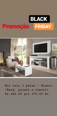 Rack, painel e mesa de Centro