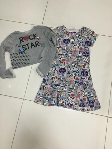Vestido com sobreposição