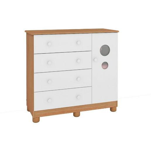 Frete Grátis* Quarto de Bebê Armário Cômoda, Berço Júnior - Bolinha *NOVO - Foto 3