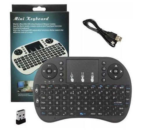 Teclado Mini Keyboard Wireless com Mouse Touch Screen Led - Foto 4