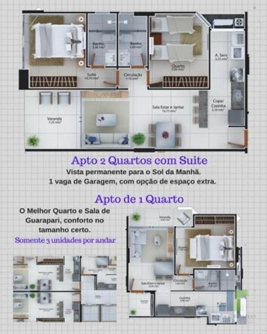 Apartamento 01 quarto na Praia do Morro Guarapari - Foto 2