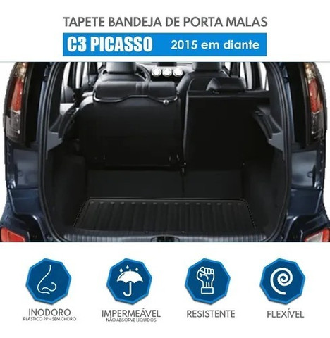 Tapete Bandeja Porta Malas Citroen C3 Picasso - Foto 2
