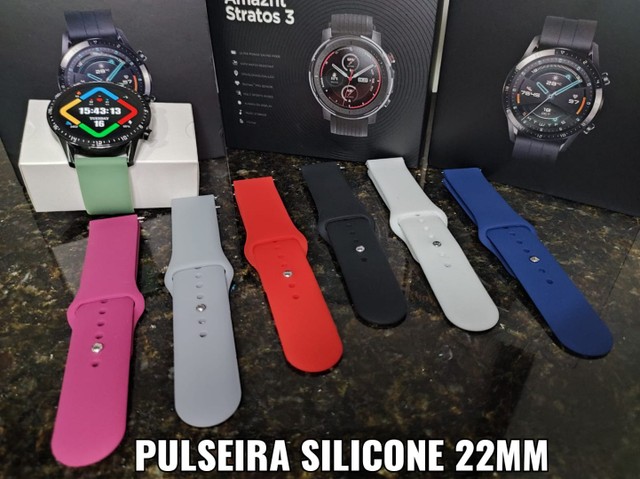 Pulseira Silicone Amazfit Stratos 3 - Foto 2