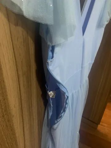 Vestido festa azul com brilho  - Foto 4