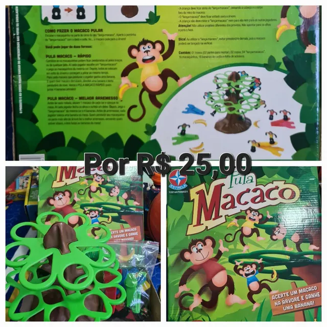 Jogo Infantil Divertido Pula Macaco Acerte a Árvore Original