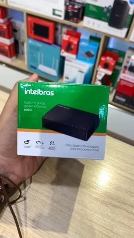 Switch 5 Portas Intelbras - Produto Novo - Parcelamos Sem Juros