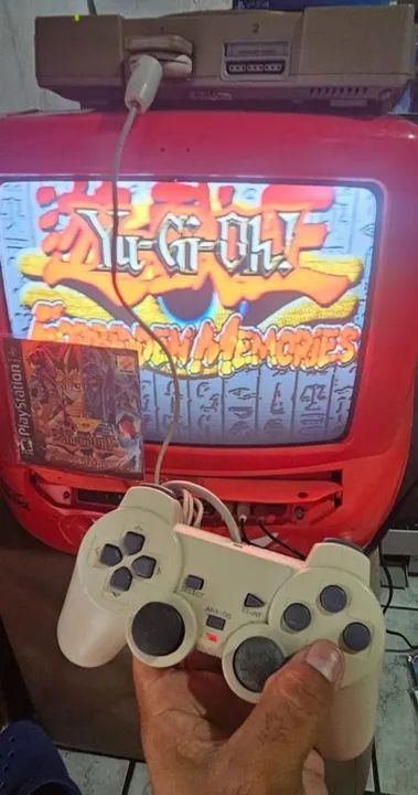 PS1 FAT CONTROLE CABO E JOGO LASER FUNCIONANDO COM IMAGEM EM PRETO E BRANCO - Foto 3