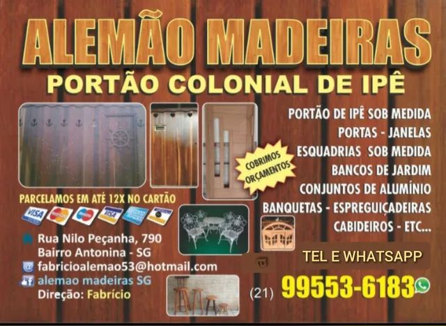PORTÃO DE MADEIRA IPÊ  - Foto 6