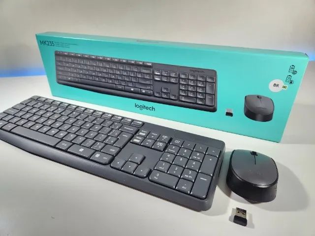 Teclado e Mouse Wireless Logitech MK232 (Impecável) - Foto 5
