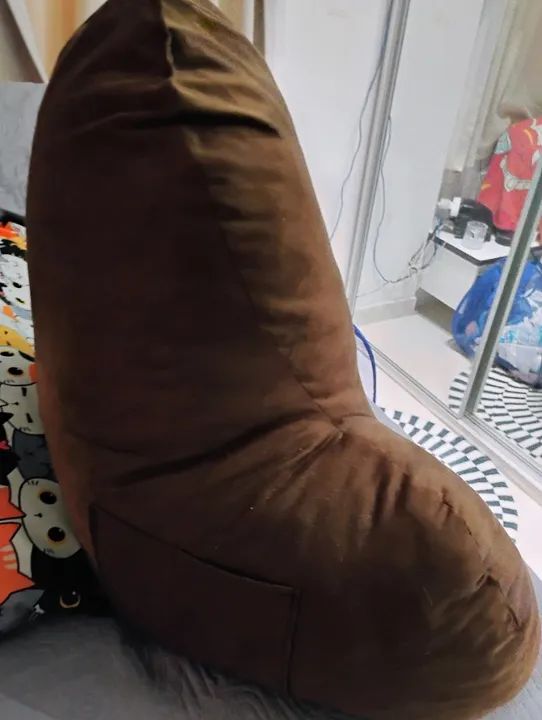 Puff encosto ortopédico marrom - Foto 3