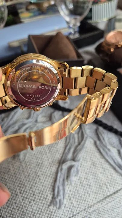 Relógio Michael Kors Feminino Dourado mk5055 - Foto 4