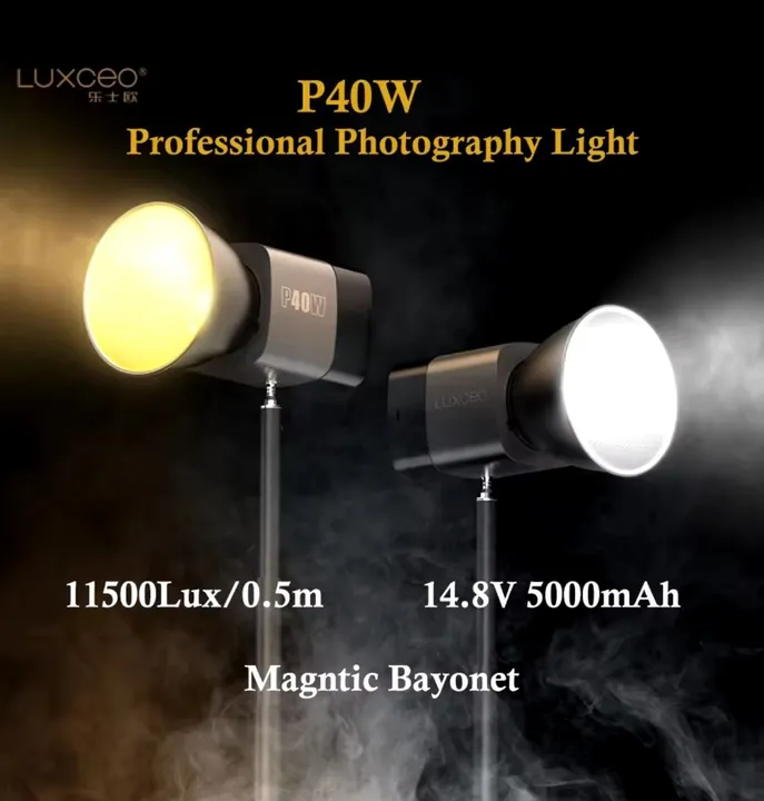 Iluminação profissional para fotografia P40W - 11500 Lux