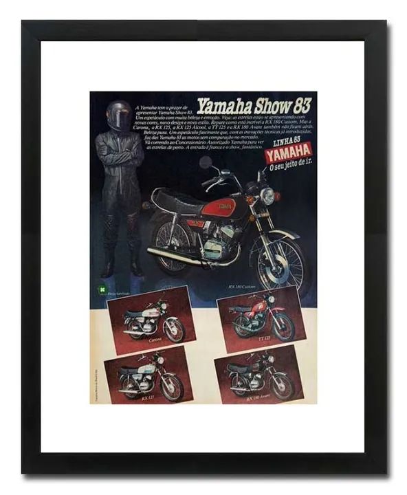 Yamaha RX 180 Custom ou Avant - Quadro decorativo com propaganda original de revista - Foto 5