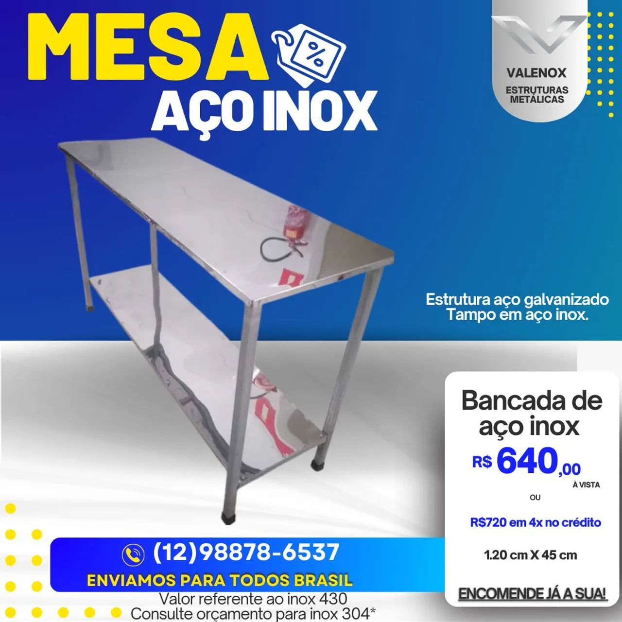 Mesa inox nova 