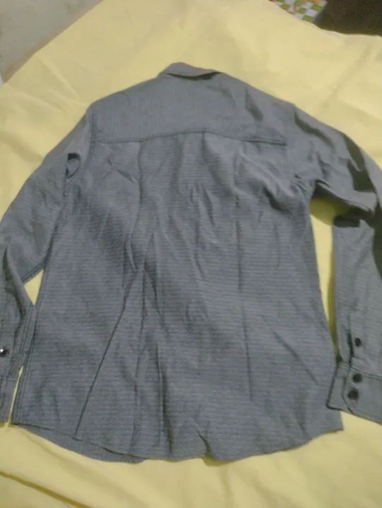 Camisa Manga Longa Cinza - Foto 5