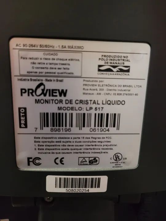Monitor De Cristal Líquido Modelo:<br>Lp 517 - Foto 4