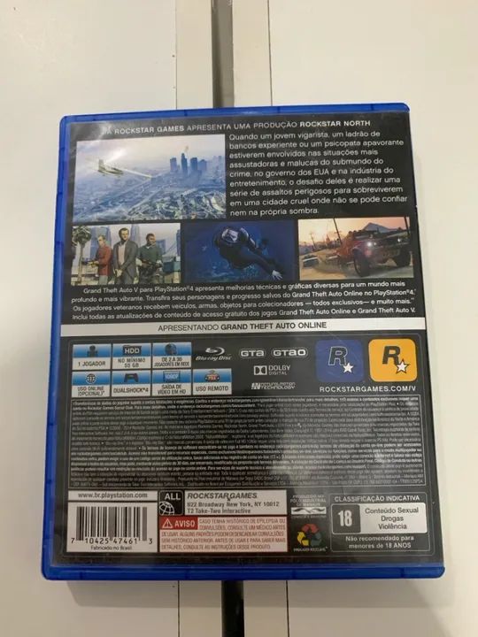 Jogo Original PlayStation 4 GTA V (Com mapa)? - Foto 3