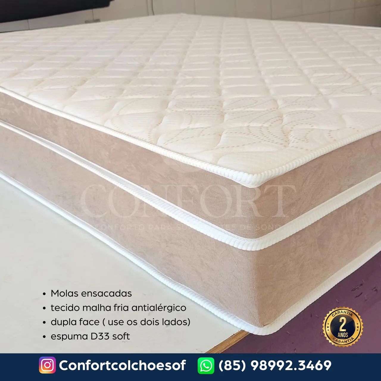 Colchão casal molas ensacadas / 10x cartão  - Foto 2