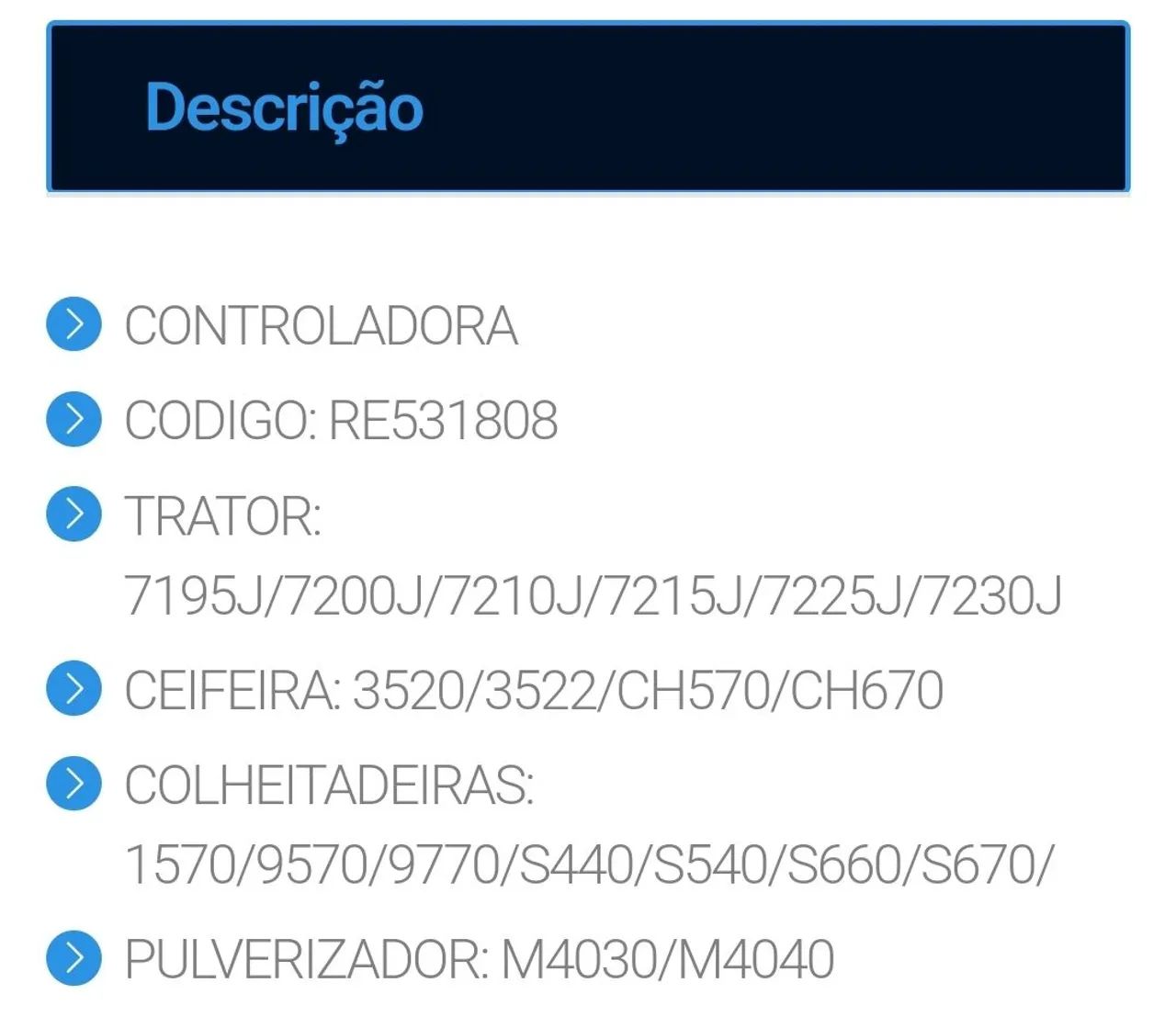 Controle de Motor Deere RE531808 - Foto 3