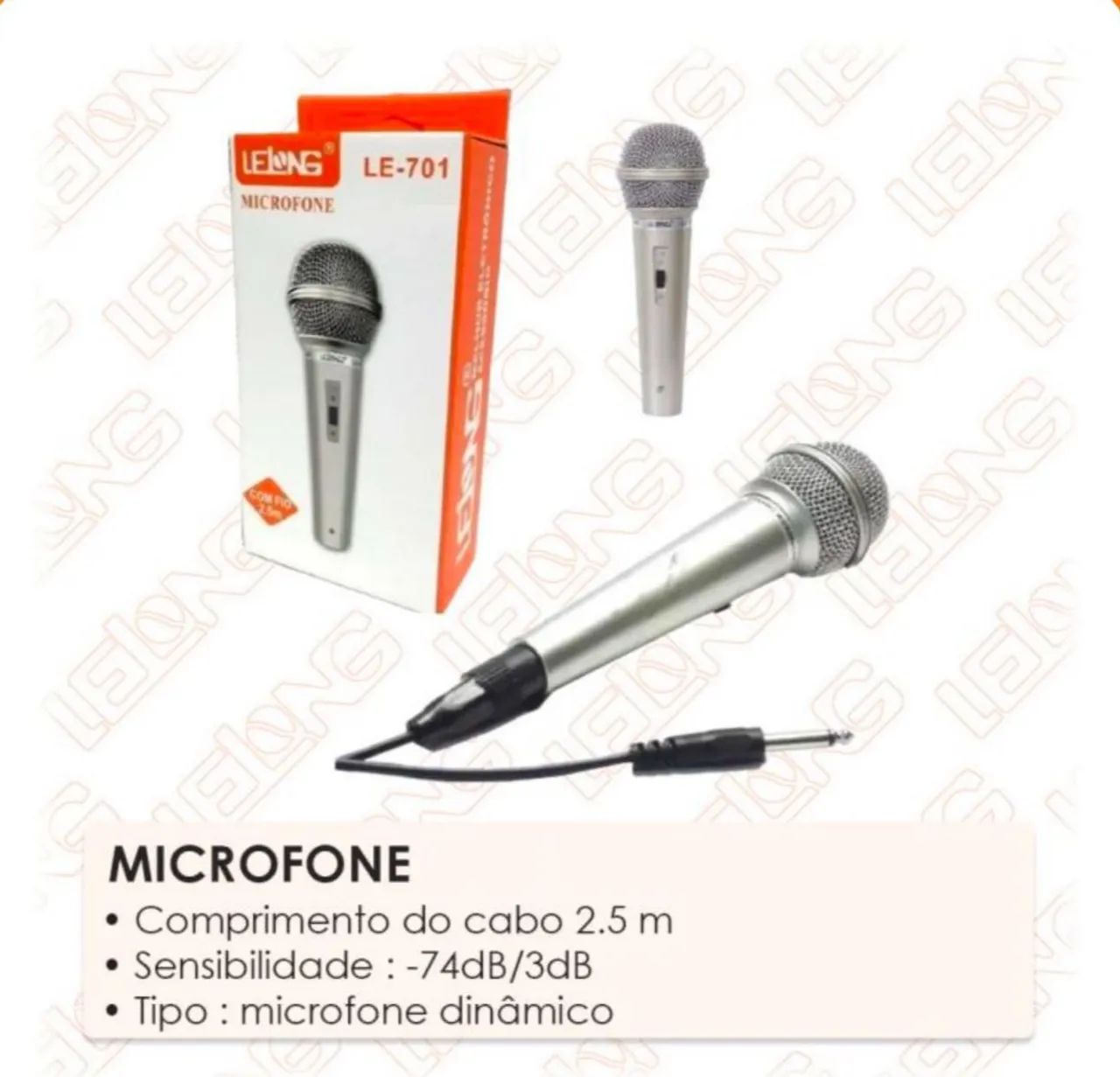 Microfone LE-701 - Com Fio - Novo