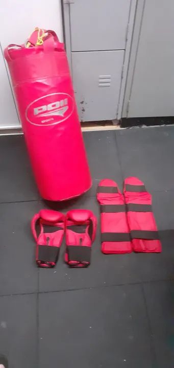 Kit Boxe Completo - Saco de Pancada, Luvas e Caneleiras - Foto 2