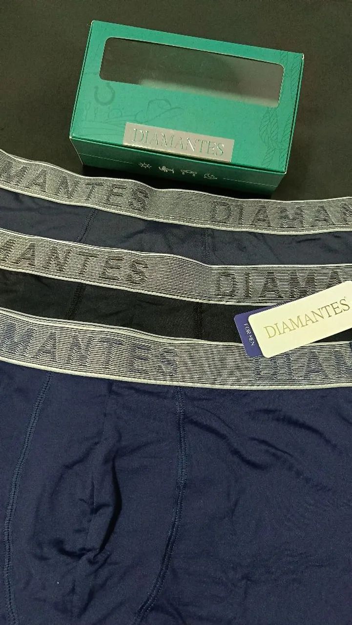 Cuecas diamantes adulto kit com 3 - Foto 4