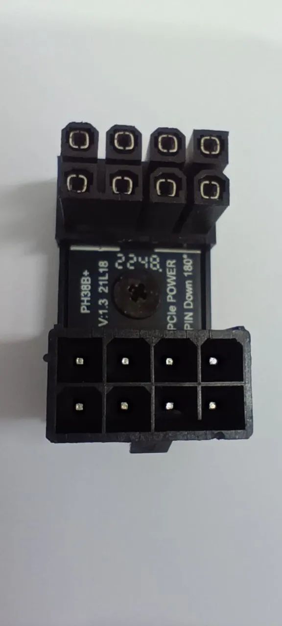 Adaptador 180 graus energia placa de video