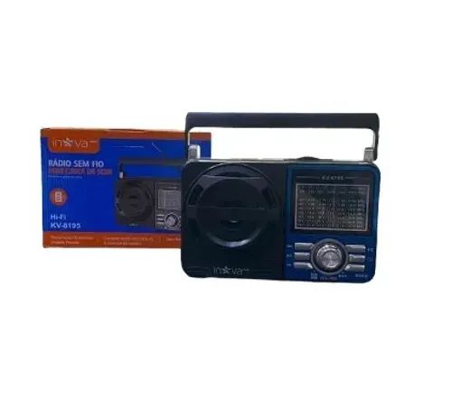 Rádio Retrô Inova Caixa de Som Portátil (KV-8195)