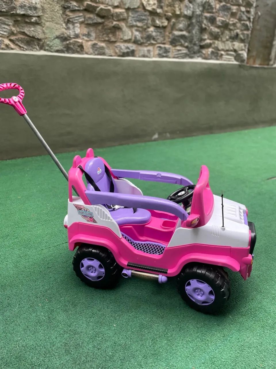 Carrinho De Passeio/Pedal Infantil C/ Empurrador - Diipi - Calesita - Foto 5