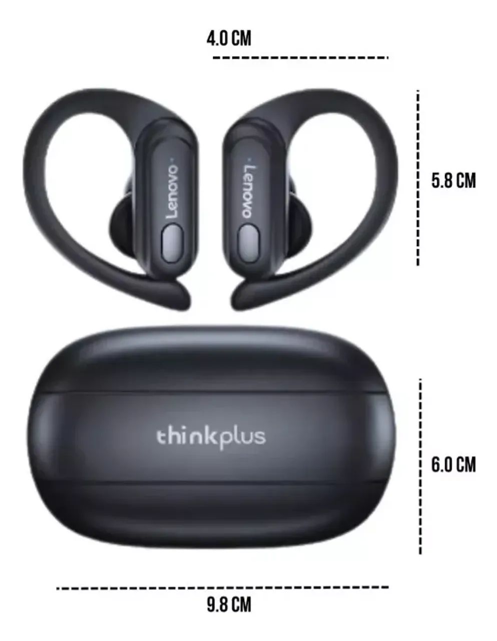 Fone De Ouvido Lenovo XT60 Bluetooth 5.3 Para Prática De Esportes - Foto 4