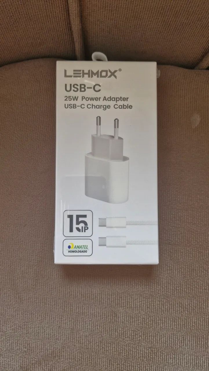 Carregador Rápido Android e IPhone 25W Compatível Tipo-c 