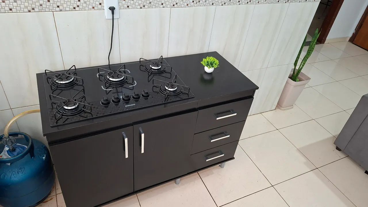 Balcão + fogão cooktop 5 bocas. - Foto 5