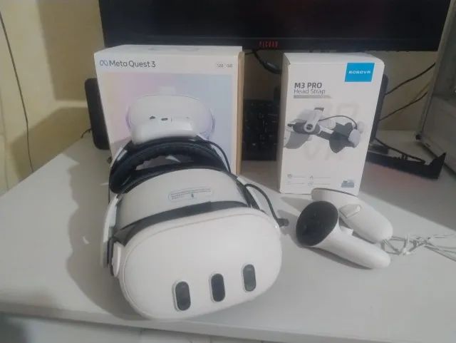 Meta Quest 3 - 128GB + BOBOVR M3 Pro ? Estado de Zero! - Consoles