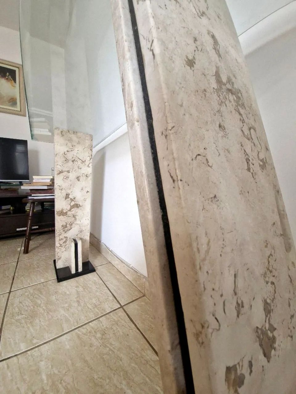 Mesa aparador em mármore e vidro temperado - Foto 4