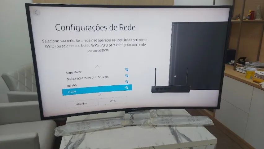 Smart TV Samsung UN48JU6700G 4K, 48 polegadas, Tela Curva Semi Novo - Foto 4