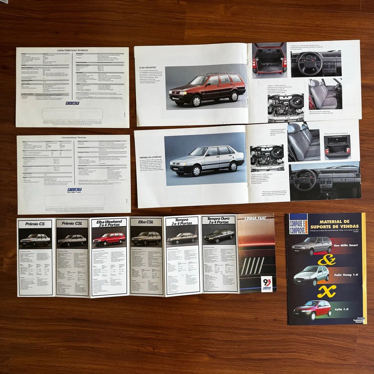 6 PROSPECTOS FOLDERS FIAT ELBA, MILLE ETC 250,00 CADA! - Foto 4