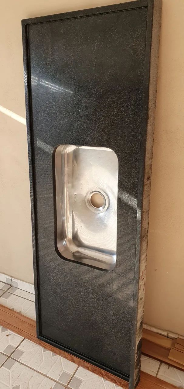 Pia de Granito com Cuba de Aço Inox - Foto 2