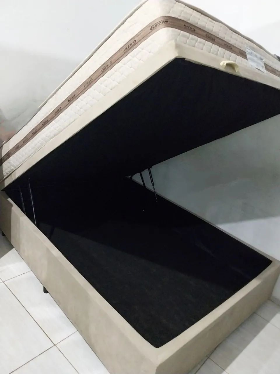 Cama Box com Baú e Colchão Gazin Casal