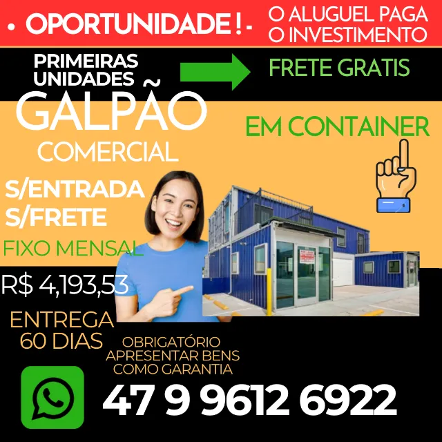 Galpão deposito- empresa -e locação financiado